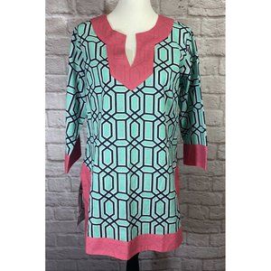 NEW Simply Southern Tunic Top Medium V Neck Bathing Suit Coverup Cotton 9180